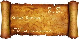 Kakuk Dorina névjegykártya