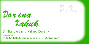 dorina kakuk business card